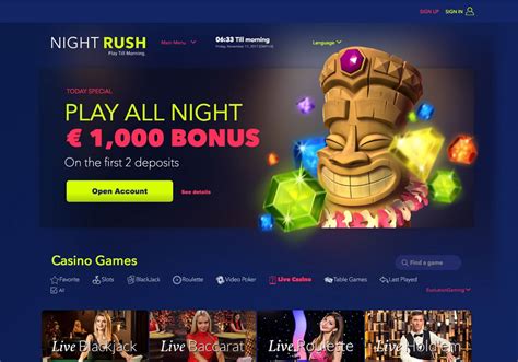 night rush einzahlungsbonus|NightRush Casino.